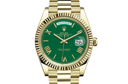 replica Rolex Day-Date 40 Oyster 40 mm yellow gold Green dial M228238-0061