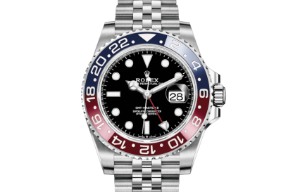 replica Rolex GMT-Master II Oyster 40 mm Oystersteel Black dial M126710BLRO-0001