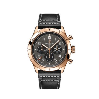 replica breitling Super AVI B04 Chronograph GMT 46 P-51 Mustang 18k red gold Anthracite RB04451A1B1X1