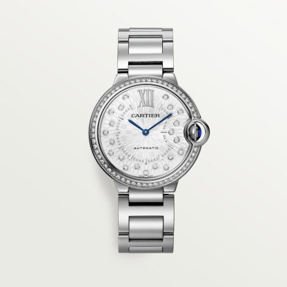 replica cartier Ballon Bleu de Cartier watch 36 mm steel diamonds CRW4BB0036