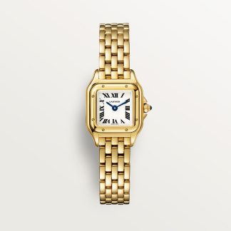 replica cartier Panthère de Cartier watch Mini model quartz movement yellow gold CRWGPN0036